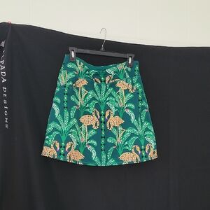 Lilly Pulitzer Jungle Green A-Line Skirt